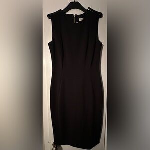 Calvin Klein Women’s Black Sheath Dress with back Gold Zipper - Sz: 4